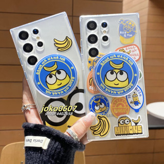 可愛 小黃人 神偷奶爸 tpu防摔磁吸殼 適用三星s25 24 23 22 21ultra note10 20手機殼