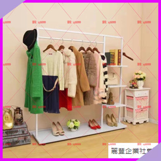 麗豐🚄 服裝店 展示架 歐式簡易掛包衣服架 收納架 掛衣架 衣服收納 鐵藝衣架 落地式收納架 臥室掛衣架 衣帽架
