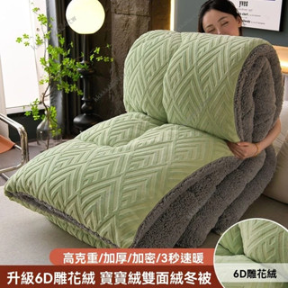 雙層加厚法蘭絨 羊羔絨毛毯被 羊羔絨被子 羊羔絨毯 羊羔絨被 絨毛被 法蘭絨毯 厚棉被 冬季毯 網美毯 保暖毯 懶人毯