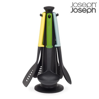 【Joseph Joseph】 duo系列 不沾桌料理鏟杓5件組(附旋轉底座)