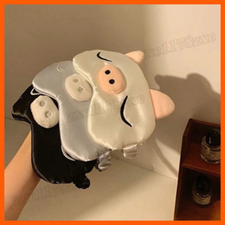 睡眠眼罩 午睡眼罩 成人眼罩 卡通睡眠豬豬眼罩遮光可愛少女睡覺專用冰絲透氣午休緩解 遮光眼罩 舒適眼罩 飛機眼罩