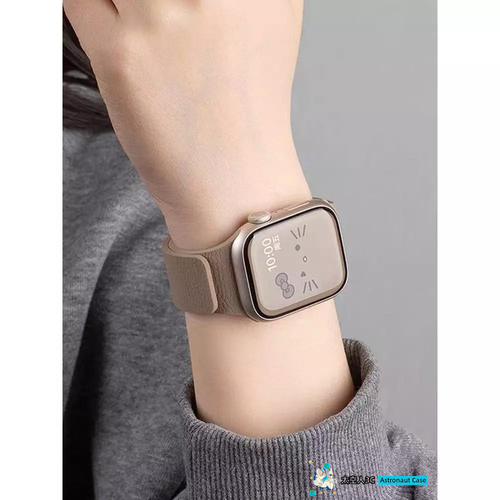 荔枝紋 Apple watch 錶帶 強磁吸 液態矽膠 S10/9/8/7/6/5/4/3/2/1 SE2 蘋果錶帶