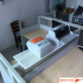 🔥臺灣熱銷 辦公室桌麵電話機架 辦公桌隔闆列印機架子 工位檔案收納置物架辦公桌隔板印表機架子