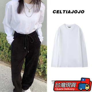 【 𝑭𝒍𝒐𝒘𝒆𝒓𝒔𝒆𝒂】長袖T恤 內搭 韓系 ins風 簡約 素色 打底 oversize 情侶 女生上衣 長踢 長袖