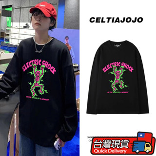 【 𝑭𝒍𝒐𝒘𝒆𝒓𝒔𝒆𝒂】Vibe寬鬆 慵懶風 甜酷 圓領 長踢 長袖 設計感 ins風 純棉 長袖T恤 打底 休閒