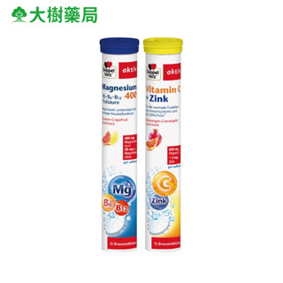 Doppelherz 德之寶 維他命發泡錠系列 15錠/瓶 B群/C+鋅 大樹