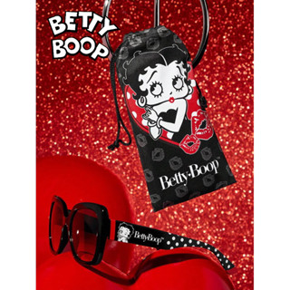 【阿柴選物店】現貨免運 正版授權 貝蒂娃娃Betty Boop 卡通圖案造型時尚眼鏡附贈收納束口袋 裝飾鏡框 多功能眼鏡