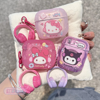 kitty美樂蒂庫洛米 適用Airpods4代 3代 1/2代藍牙無線耳機殼Airpods pro/pro2 防摔耳機套