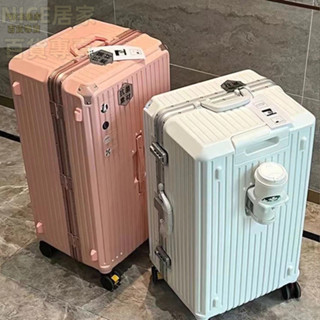 胖胖箱 行李箱 鋁框行李箱 26吋28吋30吋 耐磨承重行李箱 減震剎車輪 帶掛鉤 超大容量拉桿箱 多功能旅行箱登機箱
