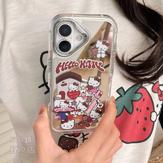 可愛 卡通 hellokitty 防摔 鏡面 加厚 手機殼 iPhone 16 15 14 13 pro max 保護殼