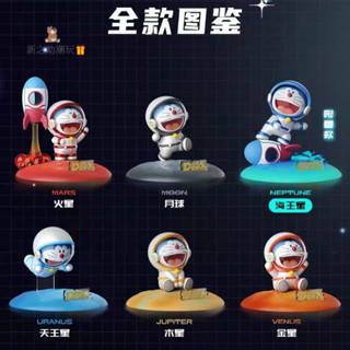 2025新品推薦🔥哆啦a夢快樂星球系列盲盒可愛潮玩手辦桌面手機支架汽車裝飾禮物