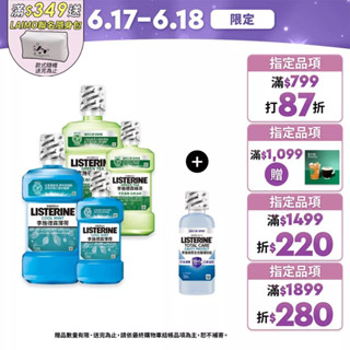 李施德霖 綠茶防蛀無酒精 漱口水 (750ml+250ml) x3入【官方旗艦館】