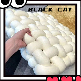 黑貓🐈‍⬛網紅編織時尚飄窗坐墊地毯地墊地闆坐墊靠墊榻榻米墊子輕奢簡約風
