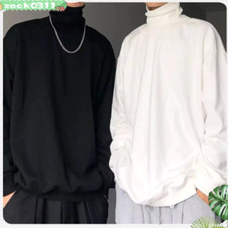 韓系 MRCYC💃男裝 長袖T 高領打底衫 內搭 男女同款 秋冬季 ins新款 寬松 韓版 純色 長袖t恤 上衣