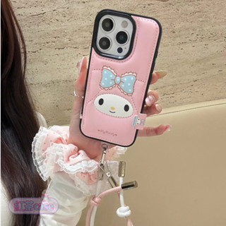 皮質立體美樂蒂 防摔手機殼 iPhone手機殼 保護殼 適用於iPhone16 15 14 13 Pro Max i16