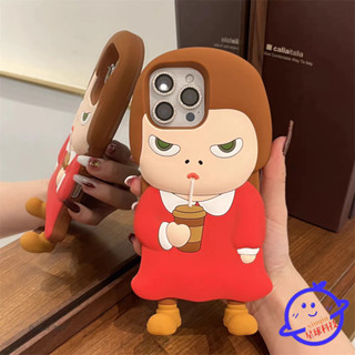 熱銷🌟趣味 搞怪 可愛卡通 喝咖啡奈良美智手機殼 適用蘋果iphone16pro 15 14 13promax防摔保護殼