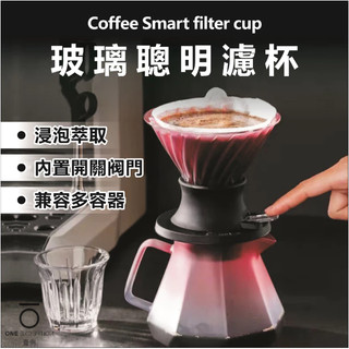 【台灣出貨 聰明濾杯】聰明濾杯 手沖咖啡濾杯 V60 濾杯 錐形濾杯 咖啡濾杯 玻璃濾杯 螺旋濾杯 手沖濾杯 浸泡濾杯