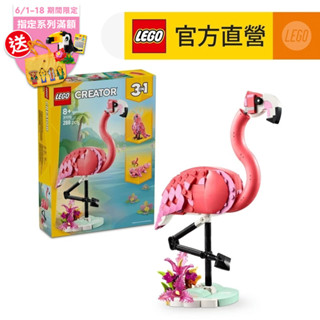 【LEGO樂高】創意百變系列3合1 31170 野生動物：粉紅紅鶴(動物玩具 兒童積木)