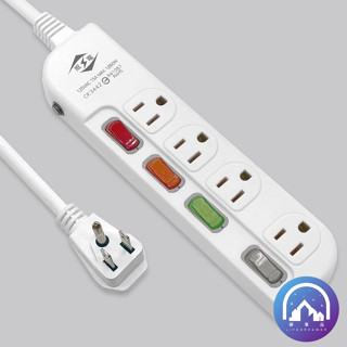 天興 CK3442 高溫過載自動斷電延長線 (6尺) / 延長線 電源線插座 電源插座 新安規 /威電