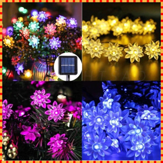 『愛尚燈飾』LED 蓮花/荷花燈串太陽能燈串 戶外防水櫻花童話燈串 婚禮派對聖誕節花園童話家用露臺裝飾氣氛燈串 燈條