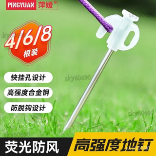 桃園出貨✨固定釘地釘錘 營釘 露營釘 大黑釘 地釘 帳篷釘 黑釘 戶外露營必備神器 夜光戶外野營帳篷天幕配件 露營