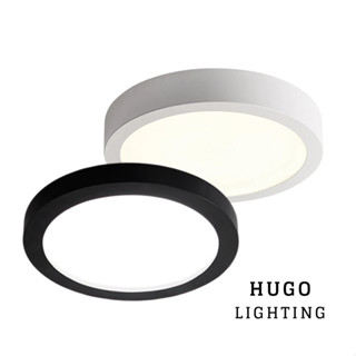 【雨果燈飾 含稅附發票】現貨❗️明裝吸頂燈 無洞 導光板6W/12W/18W/24W LED吸頂燈 陽臺燈 廁所燈浴