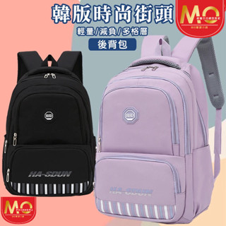 [臺灣現貨]【韓版 街頭 多格層 後揹包】🔥揹包女 帆布 尼龍 防水 小後揹包 電腦包 揹包 後揹包 書包 雙肩包 旅行