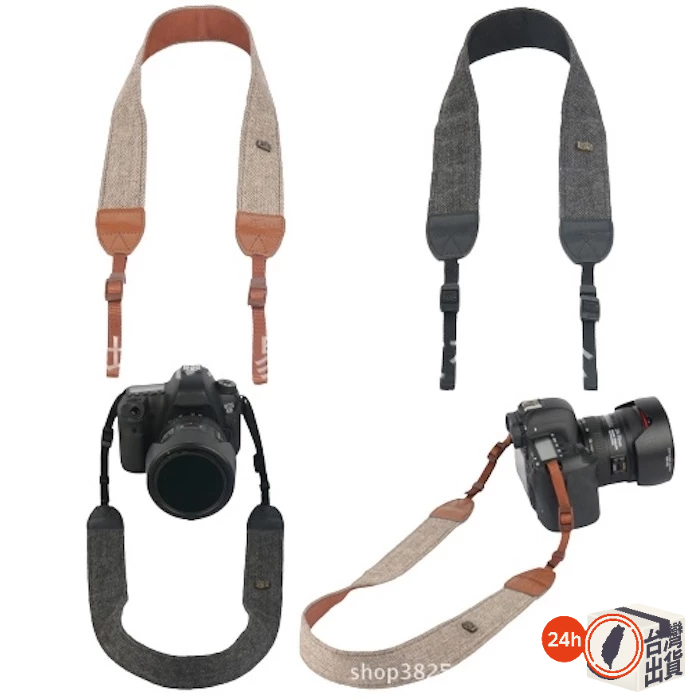 寬版相機背帶 英倫風 文青風 編織相機背帶 減壓減震 復古風 深灰 棕色
