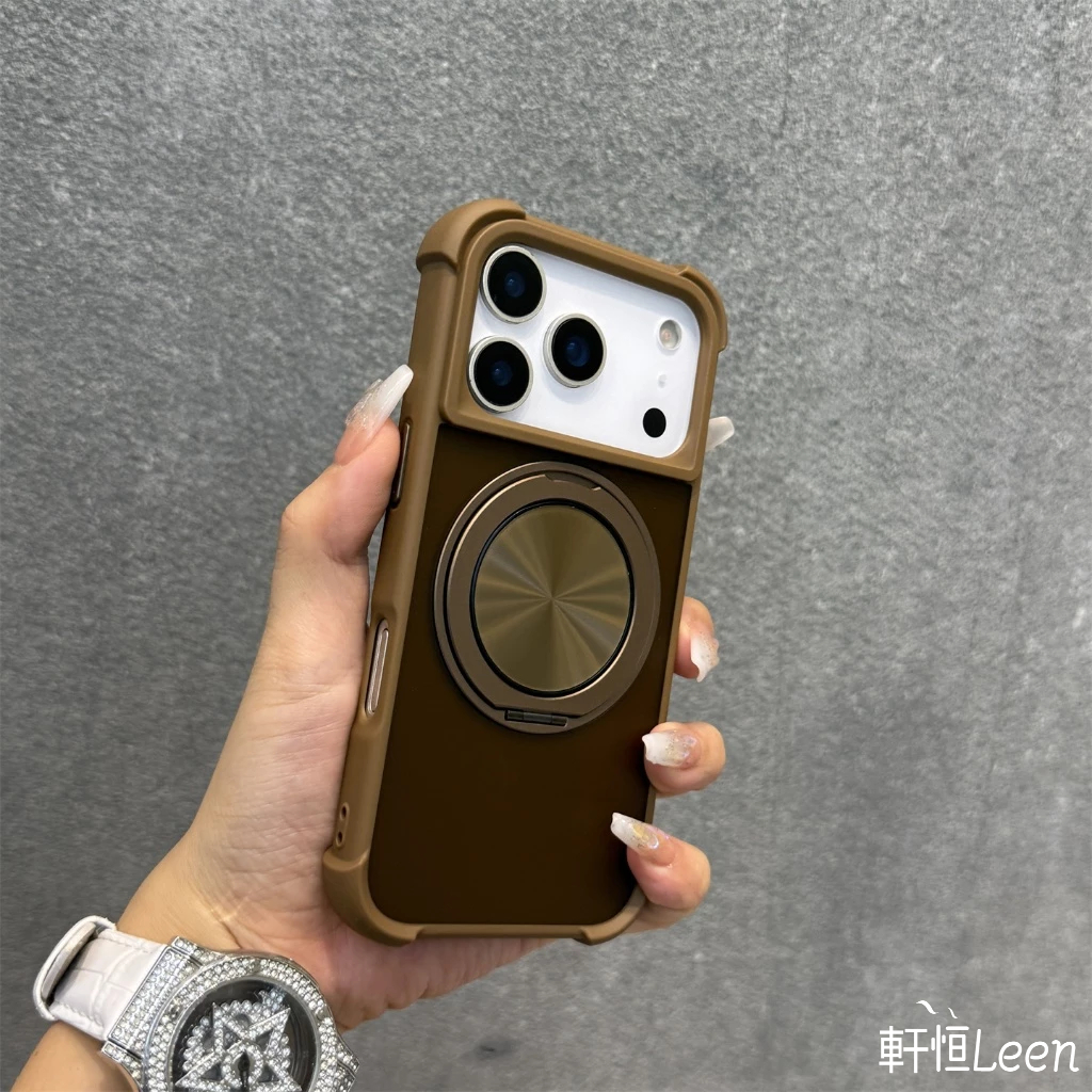 四角加厚 磁吸支架 手機殼 適用 iPhone 17 16 15 14 13 12 11 Pro Max 保護殼 防摔殼