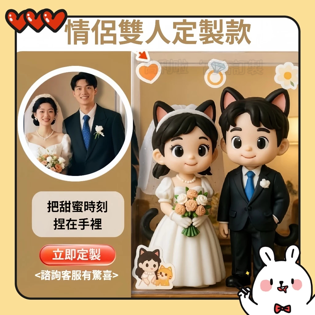 客製化盲盒公仔丨個人專屬3D打印禮物丨照片定制手辦玩偶 丨客製化Q版公仔丨AI照片丨客製禮物丨人節禮物丨AI定制Q版手辦