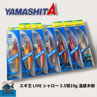 中壢紅海釣具《YAMASHITA》溫感木蝦 エギ王 LIVE シャロー 3.5號 19g 餌木 軟絲 花枝 假餌