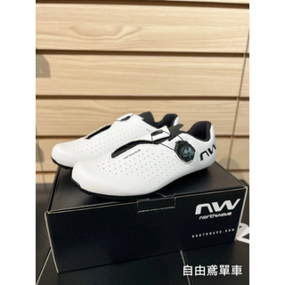 【自由鳶單車】NW Northwave 2026新款 特寬楦 Sonic Plus 音速單旋鈕 公路車鞋 (白)