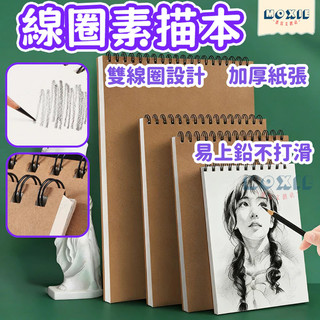 【隔日達】線圈素描本 美術生圖畫本 加厚素描本 A4素描本 素描簿 繪畫本 素描紙 水彩速寫本 美術繪畫 水彩本 水彩紙