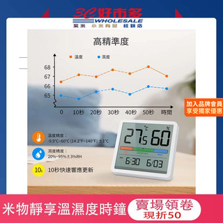 🌺3C好市多 感動 Kando 靜享溫濕度計時鐘 溫濕度監測 濕度 溫度 時間 大螢幕顯示 可磁吸 可站立 KA5253