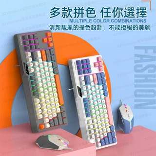 有線短鍵盤 桌機筆電通用鍵盤 機械手感短鍵盤 19鍵無衝突 球型鍵帽 撞色時尚短鍵盤 辦公遊戲雙享高顏值 有線鍵盤滑鼠