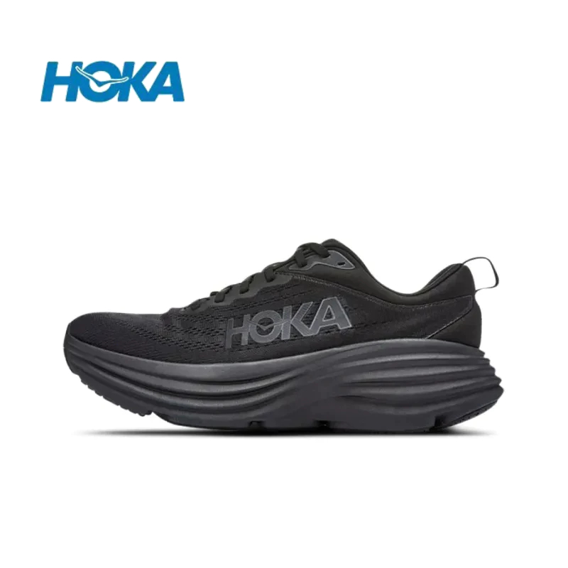 HOKA ONE ONE Bondi 8 黑色 慢跑鞋 運動鞋 男女鞋 緩震 弧形大底 1127953-BBLC