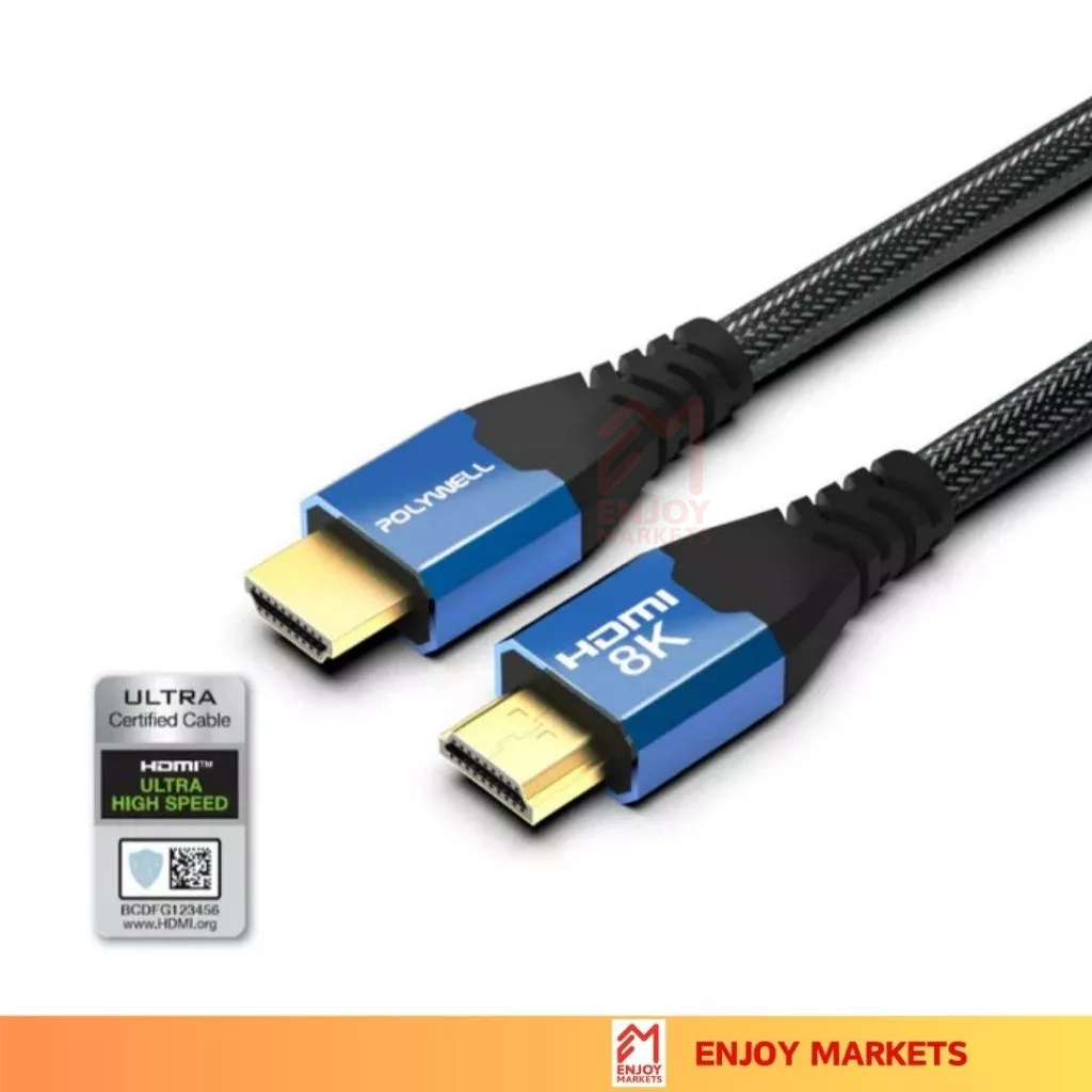 【官方授權】POLYWELL 傳輸線 2.1認證線 HDMI線 發燒線 鋁合金 高畫質 8K60Hz 4K160Hz