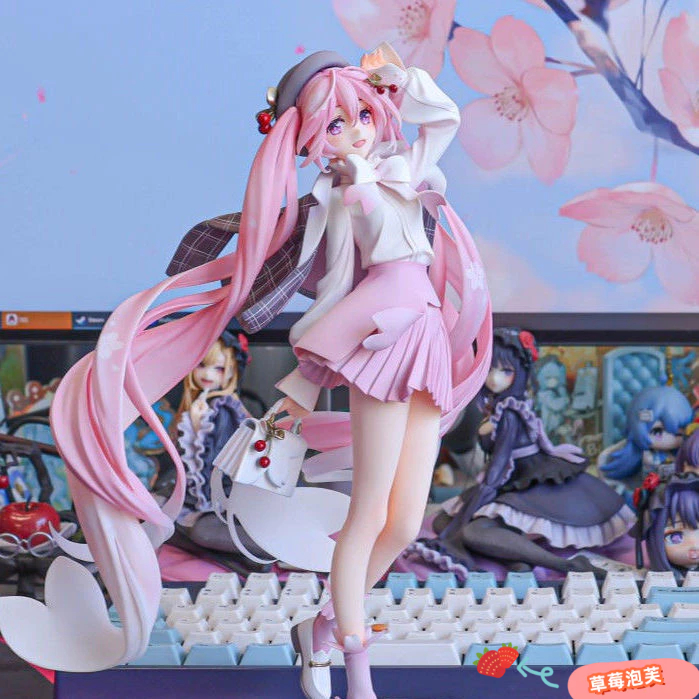 【限時免運】櫻花初音未來公主殿下二次元歌姬粉色美少女生擺件公仔手辦禮物