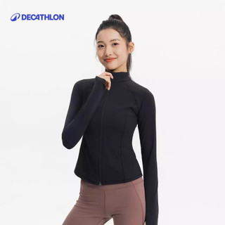 【迪卡儂】女款柔軟彈性皮拉提斯彈性修身外套 BREATHE｜Decathlon