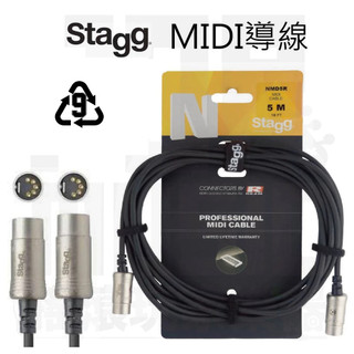【玖的樂器】全新 Stagg NMD5R N系列 5M MIDI線 MIDI CABLE