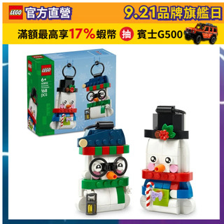 【LEGO樂高】Iconic 40812 雪人飾品(吊飾 居家擺設)
