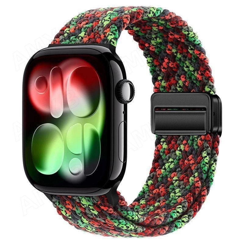全新配色 磁吸編織錶帶 蘋果手錶帶適用Apple Watch S11 10 9 8 7 6 SE3 Ultra 46mm