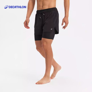 【迪卡儂】男款短版雙層四角泳褲｜Decathlon