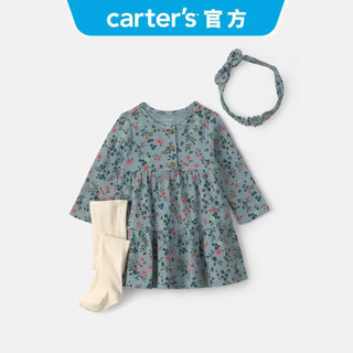 TOP【Carter's 卡特】嬰兒 3件組套裝(洋裝/髮帶/襪子) 童裝 | 官方旗艦店