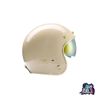 【台中硬了安全帽】CHIEF DEMETER 電鍍邊 內鏡片 素色款 四分之三帽 復古帽 新品 公司貨 含稅