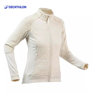【迪卡儂】女款保暖混合刷毛登山健行外套｜Decathlon