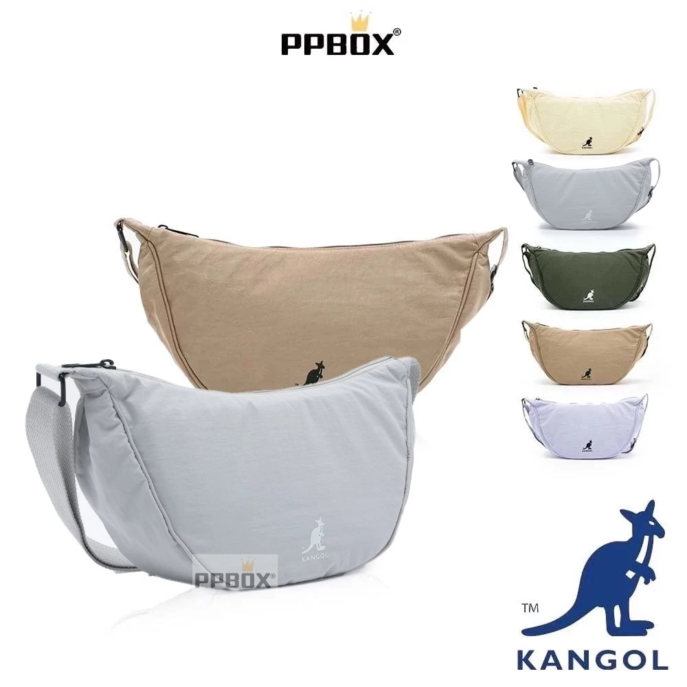 KANGOL 袋鼠 半月包 餃子包 限定款 64251706 時尚 雲朵包 尼龍包 側背包 包包 流浪包 日韓穿搭