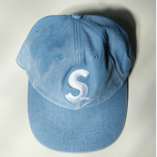 ˗ˏˋ JYING ˎˊ˗ SUPREME PIGMENT COATED S LOGO 6-PANEL 水洗 帽子 淺藍