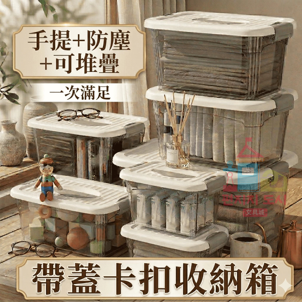 多功能收納箱 透明整理箱 卡扣收納箱 透明收納箱 收納箱 卡扣整理箱 衣物收納箱 居家收納 玩具收納箱 雜物箱 收納