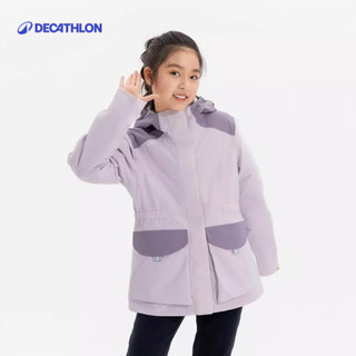 【迪卡儂】女童款保暖防風防水刷毛航海外套 300｜Decathlon